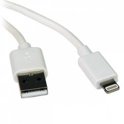 Tripp Lite Cable de Carga Certificado MFi Lightning Macho - USB A Macho 2.0, 1.83 Metros, Blanco, para iPhone/iPad/iPod 