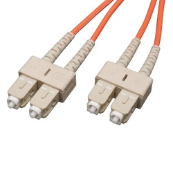 Tripp Lite by Eaton Cable Fibra Óptica Dúplex Multimodo OFNR 2x SC Macho - 2x SC Macho, 100 Metros, Naranja 