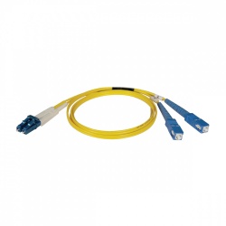 Tripp Lite Cable Fibra Óptica OFNR 2x LC Macho - 2x SC Macho, 1 Metro, Amarillo 
