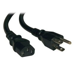 Tripp Lite Cable de Poder NEMA 5-15P Macho - C13 Coupler Hembra, 2.44 Metros, Negro 