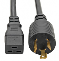 Tripp Lite Cable de Poder para PUD/UPS C19 Coupler Macho - NEMA L6-20P Hembra, 3.05 Metros, Negro 