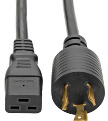 Tripp Lite by Eaton Cable de Poder para PDU/UPS C19 Coupler Macho - NEMA L6-20P Hembra, 4.3 Metros, Negro 