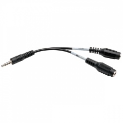 Tripp Lite Cable Divisor de Audifonos 3.5mm Macho - 2x 3.5mm Hembra, 15cm, Negro 