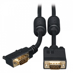 Tripp Lite Cable VGA Angulado Macho - VGA Macho, 3 Metros, Negro 