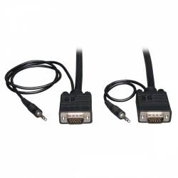 Tripp Lite by Eaton Cable Coaxial para Monitor, VGA (D-Sub) Macho - VGA (D-Sub) Macho, 3 Metros, Negro 