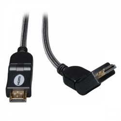 Tripp Lite Cable HDMI 1.3 Macho - HDMI 1.3 Macho con Conectores Giratorios, 4K, 30Hz, 91cm, Negro 