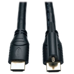 Tripp Lite by Eaton Cable HDMI de Alta Velocidad con Ethernet y Conector de Bloqueo, 4.57 Metros, Negro 