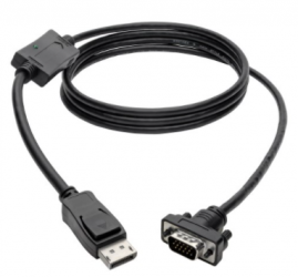 Tripp Lite Cable DisplayPort 1.2 Macho - VGA (D-Sub) Macho, 1080p, 91cm, Negro 