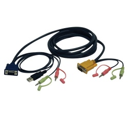 Tripp Lite by Eaton Kit de Cables VGA/USB/Audio, 3 Metros, para Multiplexor KVM 