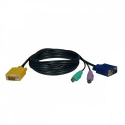 Tripp Lite by Eaton Cable VGA, HD15 Macho - HD15 Macho / (x2) MiniDIN6 M, 1.8 Metros 