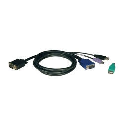 Tripp Lite by Eaton Kit Cable Switch KVM, PS/2 & USB (2 en 1), 1.83 Metros, para B042 