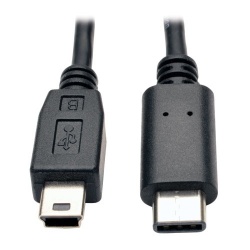 Tripp Lite by Eaton Cable Mini-USB B Macho - USB-C Macho, 1.8 Metros, Negro 