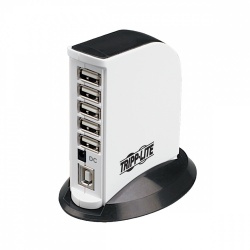 Tripp Lite Hub USB 2.0 de Alta Velocidad, 7 Puertos, 480 Mbit/s, Negro/Blanco 