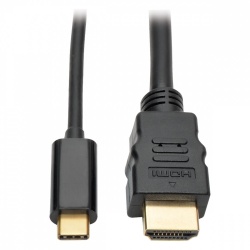 Tripp Lite Cable USB C Macho - HDMI 4K Macho, 1.8 Metros, Compatible con Thunderbolt 3, Negro 