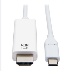 Tripp Lite Cable USB C Macho - HDMI Macho, 4K 60Hz, 2.7 Metros, Blanco 