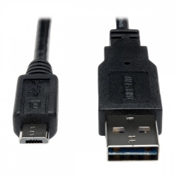 Tripp Lite Cable USB Macho - Micro-USB-B Macho, 30cm, Negro 