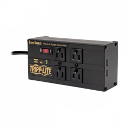 Tripp Lite by Eaton Supresor de Picos IBAR4ULTRAUSBB, 4 Contactos, 2x USB, 3330 Joules 