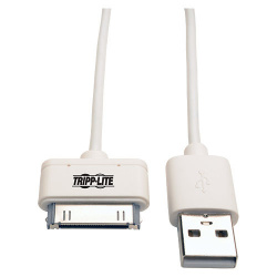 Tripp Lite by Eaton Cable USB Macho - Apple 30-pin Macho, 1 Metro, Blanco 