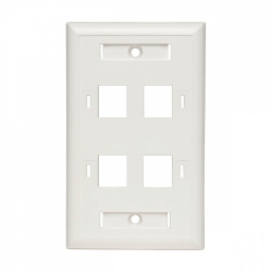 Tripp Lite by Eaton Placa de Pared, 4 Puertos RJ-45, Blanco 