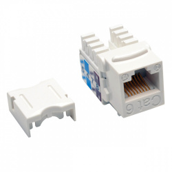 Tripp Lite by Eaton Jack Cat6/Cat5e, Tipo Punch Down 110, RJ-45 Hembra, Blanco 