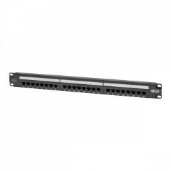 Tripp Lite by Eaton Panel de Parcheo Cat5/Cat5e/Cat6, 24 Puertos RJ-45, 1U, Negro 
