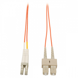 Tripp Lite by Eaton Cable Fibra Óptica Multimodo OM1 LC Macho - SC Macho, Núcleo 62.5µm, Cubierta 125µm, 2 Metros, Naranja  
