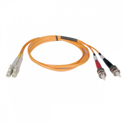 Tripp Lite by Eaton Cable Fibra Óptica Multimodo OM1 LC Macho - ST Macho, Núcleo 62.5µm, Cubierta 125µm, 3 Metros, Naranja 