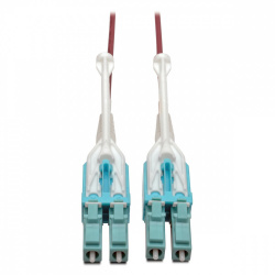 Tripp Lite by Eaton Cable Fibra Óptica Multimodo OM4 LC Macho - LC Macho, Núcleo 50µm, Cubierta 125µm, 1 Metro, Rosa  