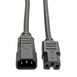Tripp Lite by Eaton Cable de Poder C14 Acoplador Macho - C15 Acoplador Hembra, 90cm, Negro 