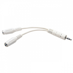 Tripp Lite by Eaton Cable Divisor en ''Y'' 3.5mm Macho, 2x 3.5mm Hembra, 15cm, Blanco 