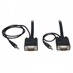 Tripp Lite by Eaton Cable Coaxial para Monitor, VGA (D-Sub) Macho - VGA (D-Sub) Macho, 10.7 Metros, Negro 
