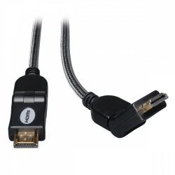 Tripp Lite by Eaton Cable HDMI 1.3 Macho - HDMI 1.3 Macho con Conectores Giratorios, 4K, 30Hz, 91cm, Negro 