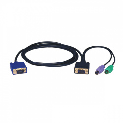 Tripp Lite by Eaton Cable KVM P750-006, VGA (D-Sub) - MINI DIN-6 x 2, 1.8 Metros 