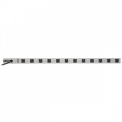 Tripp Lite by Eaton Multicontactos PS3612RA, 12 Contactos, 15A, 120V, 4.5 Metros, Plata 