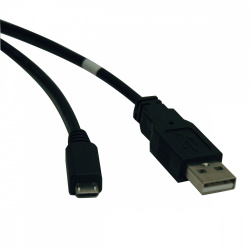Tripp Lite by Eaton Cable USB Macho - Micro-USB-B Hembra, 3 Metros, Negro 