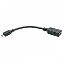 Tripp Lite by Eaton Cable Micro USB B Macho - USB A Hembra, 15.2cm, Negro 