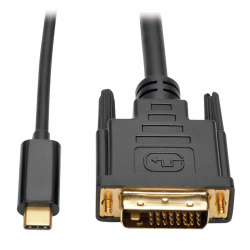 Tripp Lite by Eaton Cable USB C Macho - DVI-D Macho, 91cm, Compatible con Thunderbolt 3, Negro 