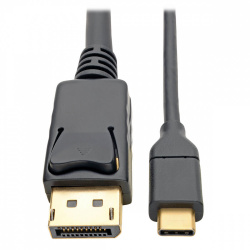Tripp Lite by Eaton Cable USB C Macho - Displayport 4k Macho, 91cm, Compatible con Thunderbolt 3, Negro 