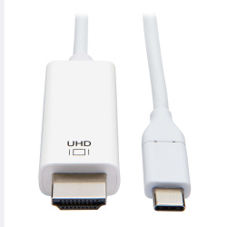 Tripp Lite by Eaton Cable USB C Macho - HDMI Macho, 4K 60Hz, 90cm, Blanco 
