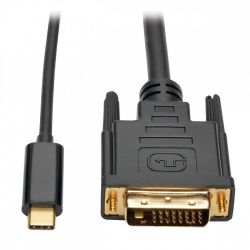 Tripp Lite by Eaton Cable USB C Macho - DVI-D Macho, 1.8 Metros, Compatible con Thunderbolt 3, Negro 
