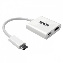 Tripp Lite by Eaton Adaptador HDMI Macho - USB C Hembra, con Puerto de Carga USB C, Compatible con Thunderbolt 3 