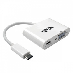 Tripp Lite by Eaton Adaptador USB C Macho - VGA Hembra, con Puerto de Carga USB C, Compatible con Thunderbolt 3 