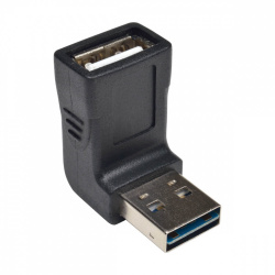Tripp Lite by Eaton Adaptador Angulado USB Macho - USB Hembra, Negro 
