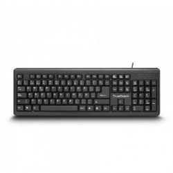 Teclado True Basix Estándar TB-01005, Alámbrico, 1.4 Metros, USB, Negro (Inglés) 