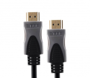 True Basix Cable TB-916691 HDMI Macho - HDMI Macho, 1.8 Metros, Negro/Gris 