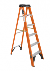 Escalera Plegable Truper EST-24FV, Fibra de vidrio, 2.9 Metros, 4 Peldaños, hasta 175kg 