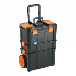 Truper Caja para Herramientas 102644, Polipropileno, Negro/Naranja 