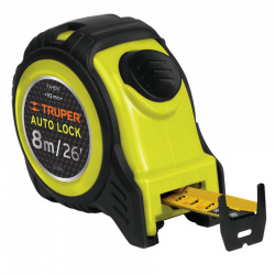 Flexómetro Truper Auto Lock, 8 Metros, 25mm, Naranja/Negro 