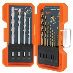 Truper Set de Brocas para Concreto y Metal JBAC-11, 11 Piezas 