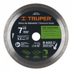 Truper Disco para Máquinas Eléctricas DID-170, 7
